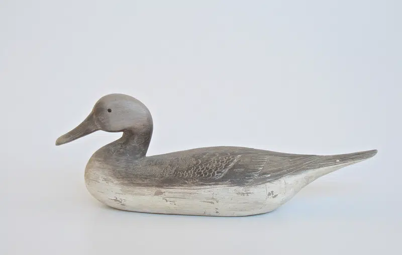 GREY & WHITE DUCK  13X40CM